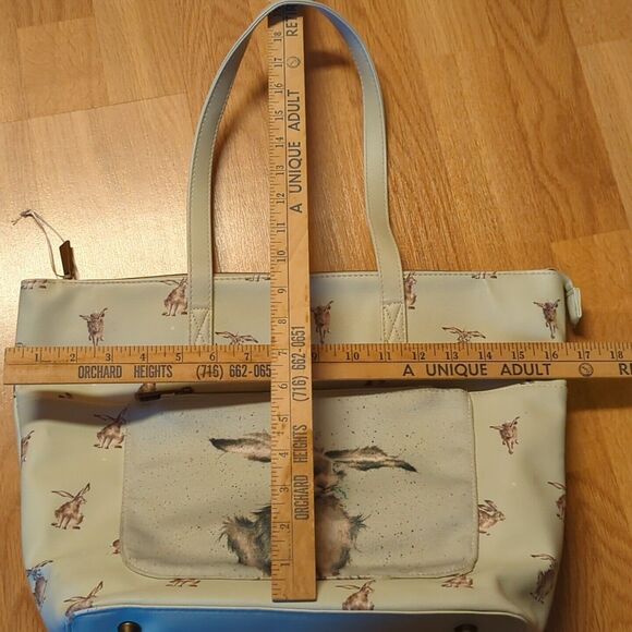 Wrendale Designs By Hannah Dale Hate Brained Tote Bag Bunny Rabbit Purse - Picture 10 of 16